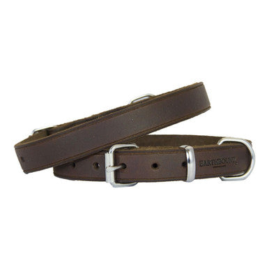 Earthbound Soft Country Leather Brown Dog Collar