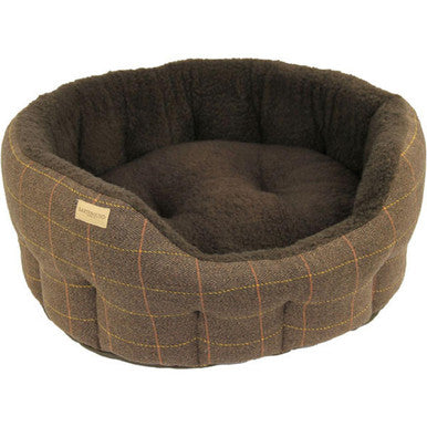 Earthbound Traditional Tweed Dog Bed Brown