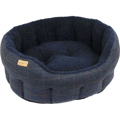 Earthbound Traditional Tweed Dog Bed Navy