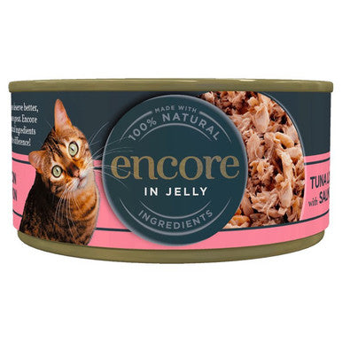 Encore Cat Tin Tuna with Salmon in Jelly