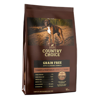 Gelert Country Choice Grain free Turkey Veg Dry Dog Food
