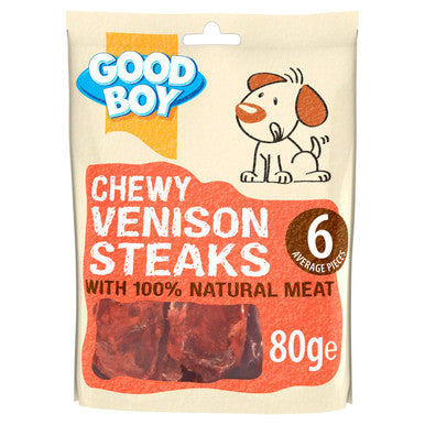 Good Boy Chewy Venison Steaks Dog Treat