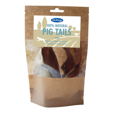 Hollings 100 Natural Pig Tails Dog Treat