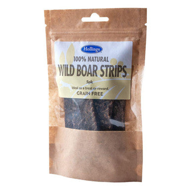 Hollings 100 Natural Wild Boar Strips Dog Treat
