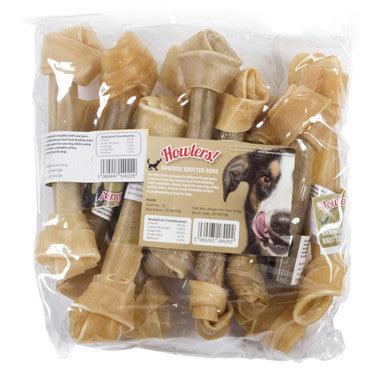 Howlers 8"" Knotted Bones Dog Treat