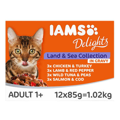 Iams Delights Adult Land Sea Collection in Gravy Multipack