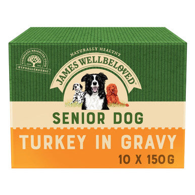 James Wellbeloved Senior Turkey Rice Wet Dog Food Pouches