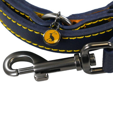 Joules Navy Leather Lead