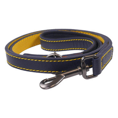 Joules Navy Leather Lead
