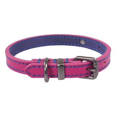 Joules Pink Leather Dog Collar