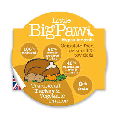 Little Big Paw Traditional Turkey Veg Dinner Wet Dog Food