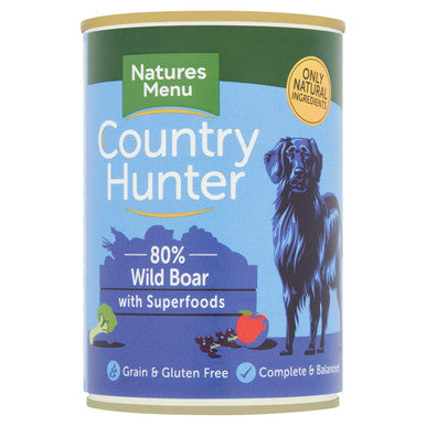 Natures Menu Country Hunter 80 Wild Boar with Superfoods Wet Dog Food