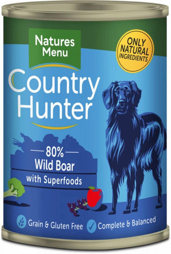 Natures Menu Country Hunter 80 Wild Boar with Superfoods Wet Dog Food