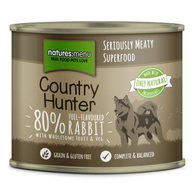 Natures Menu Country Hunter Rabbit Cranberry Wet Dog Food Cans