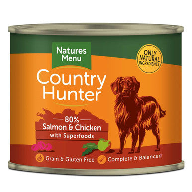 Natures Menu Country Hunter Salmon Chicken Wet Dog Food Cans