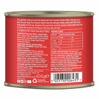 Natures Menu Country Hunter Superfood Beef Cans