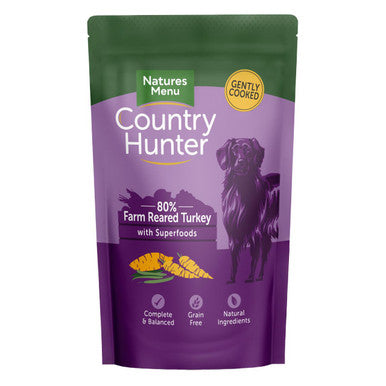 Natures Menu Country Hunter Turkey Wet Dog Food Pouches