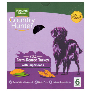 Natures Menu Country Hunter Turkey Wet Dog Food Pouches