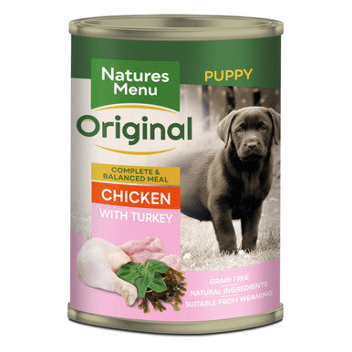 Natures Menu Original Puppy Chicken Turkey Wet Dog Food Cans