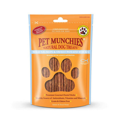 Pet Munchies Wild Salmon Sweet Potato Stick Dog Treat