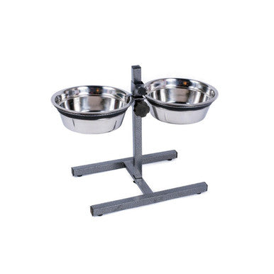 Petface Stainless Steel Adjustable Double Dog Diner