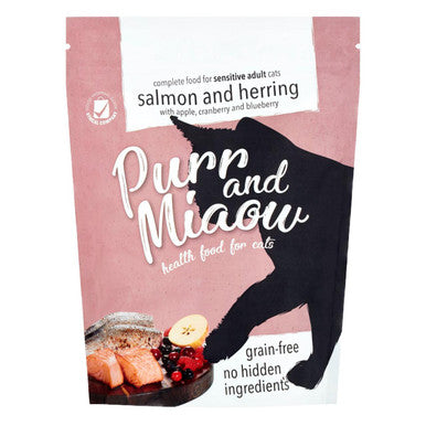 Purr and Miaow Natural Grain free Salmon and Herring Adult Cat Food