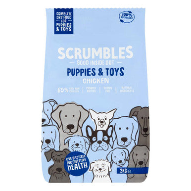 Scrumbles Gluten free Puppies Toy Dogs Chicken Dry Dog Food