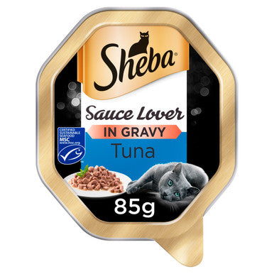 Sheba Sauce Lover Adult 1+ Wet Cat Food Tray with Tuna