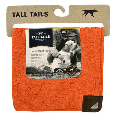 Tall Tails Orange Pet Cape Towel