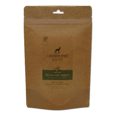 The Innocent Hound Dog Treat Skin Coat Support Superfood Sausages
