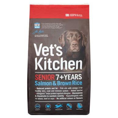 Vets Kitchen Senior Salmon Brown Rice Dry Dog Food