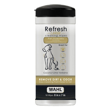Wahl Refresh Cleaning Coconut Pet Dog Wipes