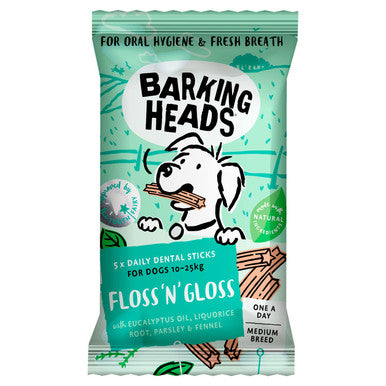 Barking Heads Floss Gloss Medium Dental Stick Dog Treats