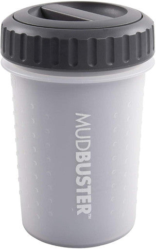 Dexas MudBuster Portable Dog Paw Cleaner With Lid - Light Gray, Medium Size