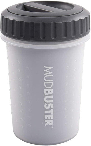 Dexas Lidded MudBuster Dog Paw Cleaner in Light Grey