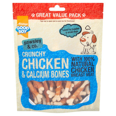 Good Boy Dog Treats Crunchy Chicken Calcium Bones