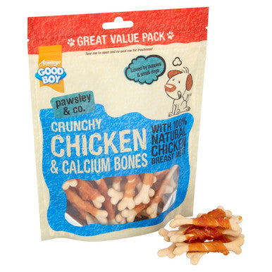 Good Boy Dog Treats Crunchy Chicken Calcium Bones