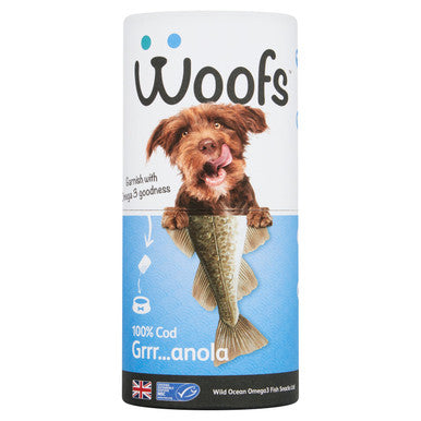 Woofs Natural Granola Sprinkle Dog Treats Fish