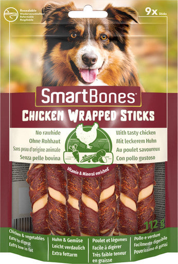 SmartBones Wrapped Mini Sticks Adult Dog Treats Chicken