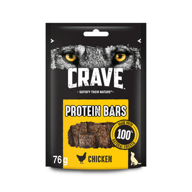 Crave Grain free Protein Bars Dog Treats Chicken
