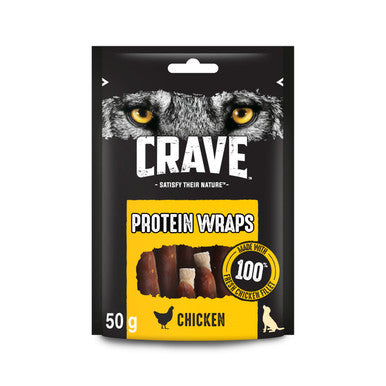 Crave Grain free Protein Wraps Dog Treats Chicken