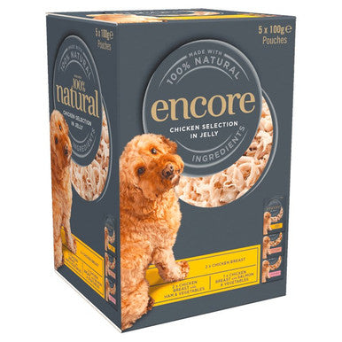 Encore Deluxe Collection Adult Wet Dog Food Pouch Chicken Selection in Jelly