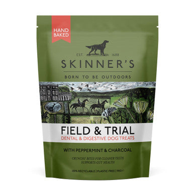 Skinners Field Trial Dental and Digestive Dog Treats Peppermint Charcoal