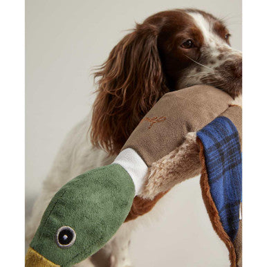 Joules Plush Printed Blue Duck Dog Toy