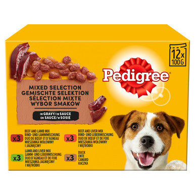 Pedigree Wet Dog Food Pouches Mixed Selection in Gravy