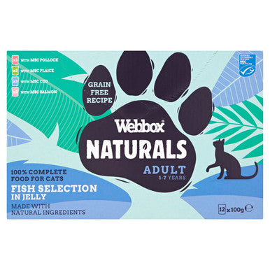 Webbox Natural Senior Wet Cat Food Fish Selection in Jelly