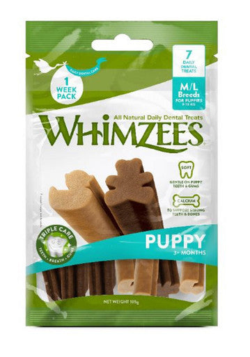 Whimzees Puppy Dental Treats for Medium Large Breeds